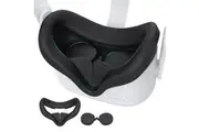 Kiwi Design For META Oculus Quest 2 Upgraded Silicone Face Cover Black Colour