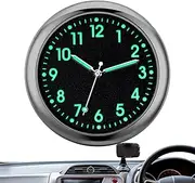 Glowing Small Analog Clock - Clock for Car Dashboard | Quartz Automotive Replacement Clocks | Stick on Clock for Car Dashboard, Sticky for Vehicle Automotive | Car Clocks for Dashboard