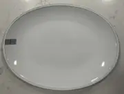 Jasper Conran Aldborough, 80 White, Large Oval Platter 16 inch Stoneware New