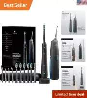 2-1 Oral Clean Kit- Water Dental flosser & Electric Toothbrush Combo- Brushin...
