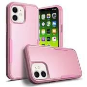 For Apple iPhone 11 3in1 Case Drop Resistant Defender Tradies Hybrid Armor Heavy Duty Rugged Shockproof Tough Cover (Rose Gold)