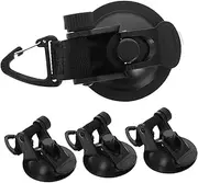 Ciieeo 4Pcs Heavy Duty Suction Cup Hooks for Car Rv Awning Camping Durable Black Suction Cups with Reliable Grip for Secure Tie Down and Extra Storage