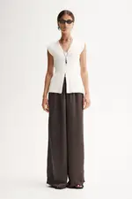 Santori Knit Top White Size 14 | Elka Collective