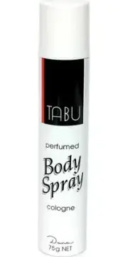 Tabu Perfumed Body Spray Cologne 75g,for woman with Free Shipping AU..
