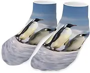 [QMNVBDS] Five Penguins Socks Ankle Length Socks Casual Short Socks for Women Men Low Cut Sports Socks Running Socks No Show Socks Ankle Socks Athletic Socks Workout Socks, Style, One Size, Style, One