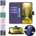 Grid Leather Card Wallet Phone Case For Samsung A13 A33 A53 A73 A12 A23 A22 A32