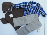 NEW SET 3 Cherokee Pants Old Navy Hoodie Cardigan Dress Shirts T-shirt Romper 12