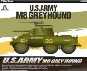 Academy #13300 1/35 U.S. Army M8 Greyhound Plastic Model Kit - WWII Armored