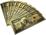 10 PCS One Million Dollar Bills, Colored Bill for Bookmark Bill Note for Abundance & Prosperity