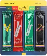 Vandoren SRMIXB25 Jazz Mix Baritone Saxophone Reeds - 2.5 (4-pack)