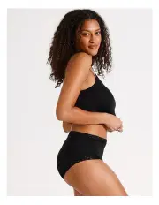 [Soho] Smooth with Lace Full Brief in Black