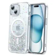 Glitter Case for iPhone 15 6.1-Inch Compatible with MagSafe Cute Bling Clear