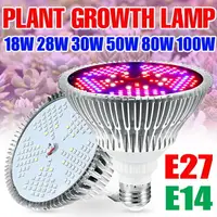 在飛比找樂天市場購物網優惠-110V植物全光譜燈LED種植燈泡E27E26紅藍專業室內栽
