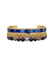 Eye Candy LA Titanium Agate Anthony Set Bracelet
