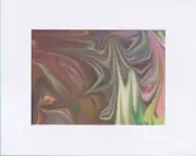 8X10 Matted Print Art Picture Jerry Garcia: Colorful Swirls