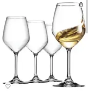 Bormioli Rocco 14.75 oz Wine Glasses (Set Of 4): Crystal Clear Star Glass,