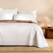 Sheridan Innis Bed Cover in White Size: Super King Cotton