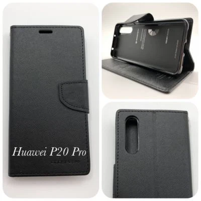 Mercury Goospery Fancy Diary Wallet Case Cover For Huawei P20 Pro Black
