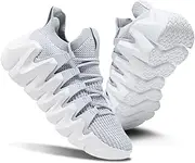 [Sadmon] Men's Lightweight Walking Sneakers - Breathable Cushioning Gym Shoes with Fly Weave Technology, Slip-Resistant Athletic Shoes for Running, Fitness,Casual Wear