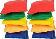 Alasum 10pcs Portable Bean Bags for Family Toss Games Fun Outdoor Sandbag for Enhance Motor Skills and Coordination