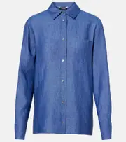 ['S Max Mara] 'S Max Mara Elise linen shirt UK 16 blue