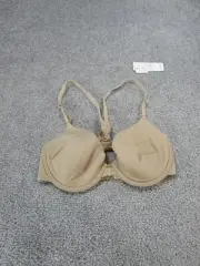 Natori Bra 30C Beige Lightly Padded Underwire Racerback NEW