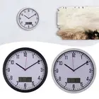 Chic 10 Inch Wall Clock with LCD for Temperature and Humidity Measurement