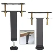 2 Pack Adjustable Steel Bed Frame Center Slat Support Legs Replacement for Sofa