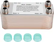 Wort Chiller 30 Plate Stainless Steel Brazed Plate Heat Exchanger - 7.3" X 2.8"