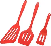 BEBEMOKO 3Pcs Silicone Wok Spatula Non Stick Kitchen Utensils for Cooking Heat Resistant Flexible Scraper for Flipping and Stirring with Hanging