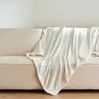 Flannel Fleece Luxury Super Soft Decorative Throw Blanket, Six 50"x60" Cream