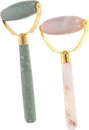 Facial Massage Roller 2pcs Set Facial Massage Roller Tool for Skin Care Portable Jade Rollers for Eye Face