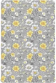 Crib Fitted Sheet for Boys Girls Soft Breathable Comfortable Nursery Bed Sheet for Standard Size Crib Mattress 52x28in Flowers Daffodils Sunflower Freesia