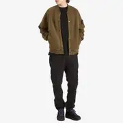 Stone Island Old Effect Fleece Bomber Jacket