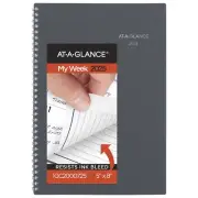 AT-A-GLANCE DayMinder 2025 Weekly Monthly Planner Gray Small 5 Weekly (GC200-07)