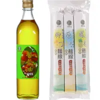 在飛比找PChome24h購物優惠-古坑農會 苦茶油520ccx1瓶+麵線(150gx3包)共3