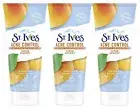 3 x St. Ives Acne Control Face Scrub Apricot 100% Natural Exfoliants 6 oz