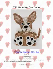 Chihuahua Dog Treat Holder- Plastic Canvas Pattern or Kit