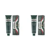 2PK Proraso Shaving Cream Mens Essentials w/ Eucalyptus & Menthol 150ml