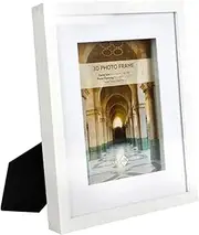 [UNIGIFT] White Freestanding 3D Photo Picture Frame 20x25cm