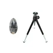 Glass Fractal Crystal Camera Lens Triangular Prism Filter+Tripod Stand Bracket B
