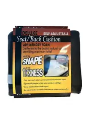 Master Caster Deluxe Seat/Back Cushion Memory Foam 17w x 2 3/4d x 17 1/2h NEW!