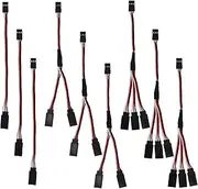 9 PCS 3 Pin JST Connector JST Plug Splitters, Servo Male to Female Y Wire Cable, Parallel RC Servo Extension Cord, Wire Cable Fits RC JR Futaba Airplanes, RC Car (Mixed 123 x 3)