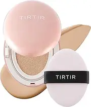 TIRTIR Mask Fit All Cover Pink Cushion Foundation | High coverage, Velvety Matte Finish, Lightweight, Flawless, Corrects Redness, Korean Cushion (#23N Sand, Full Size, 0.63 Fl Oz)