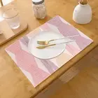 Modern Placemat Pvc Geometric Pattern Dining Table Set Heat-resistant Home Mat