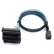 Mini SAS HDD SFF-8643 to 4 SFF-8482 29pin Connector w/Power Port Hard Drive 0.5m