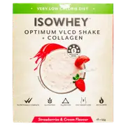 Isowhey Optimum VLCD + Collagen Shake Strawberry & Cream 18 x 55g