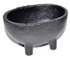2 1/2" Oval cast iron cauldron/smudge pot