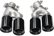Quad Car Stainless Steel Exhaust Tip Compatible For BMW G30 G31 525i 528i 530i Up To M5 Style Muffler Tip Nozzle tip Exhaust System(Black)