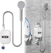 110V 3500W Tankless Instant Electric Water Heater Hot Water Heating Constant Temperature Instant Hot Water Heater with LED Digital Display for Home Bathroom Shower